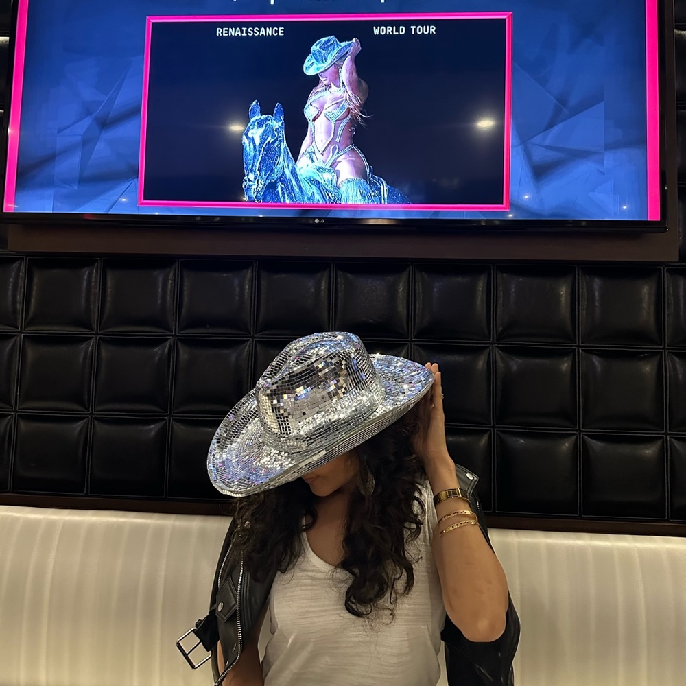 Beyoncé-style disco cowboy hat